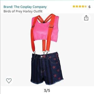 Birds of prey Harley Quinn suspenders costume
